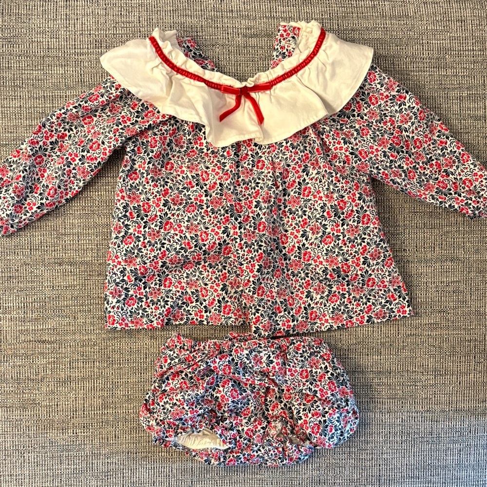 Janie and Jack Red Floral Baby Dress